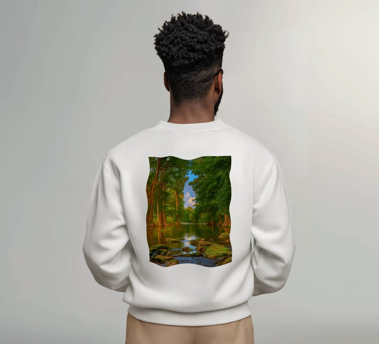 river in the forest sweatshirt by Klapadoa