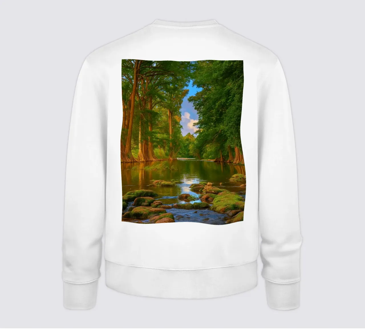 river in the forest sweatshirt by Klapadoa