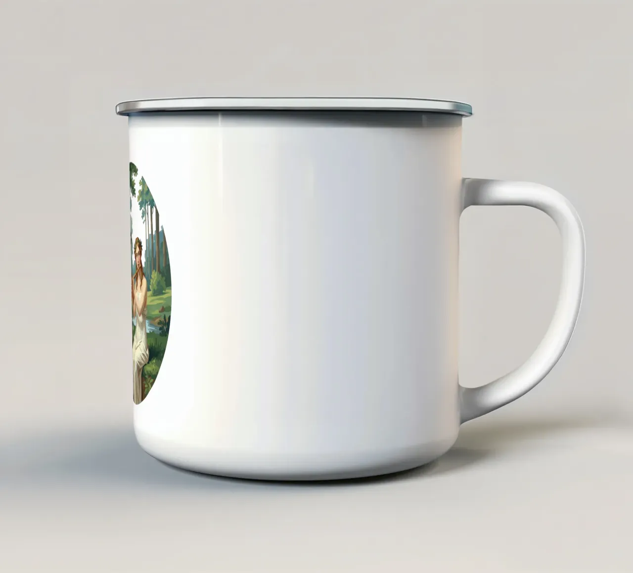 Giocatori di tubi Lowpoly tazza in smalto da Low Profile