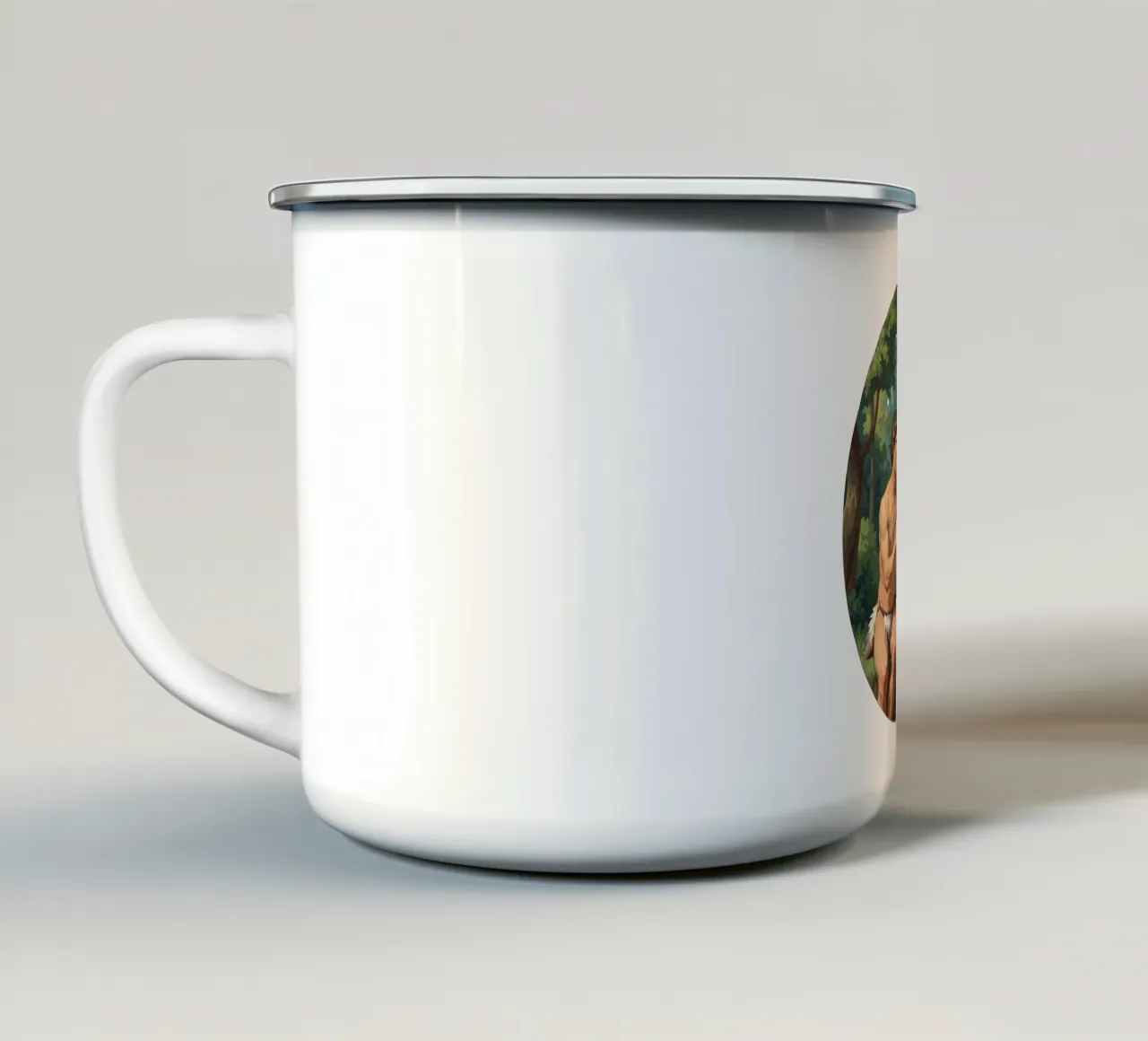 Giocatori di tubi Lowpoly tazza in smalto da Low Profile