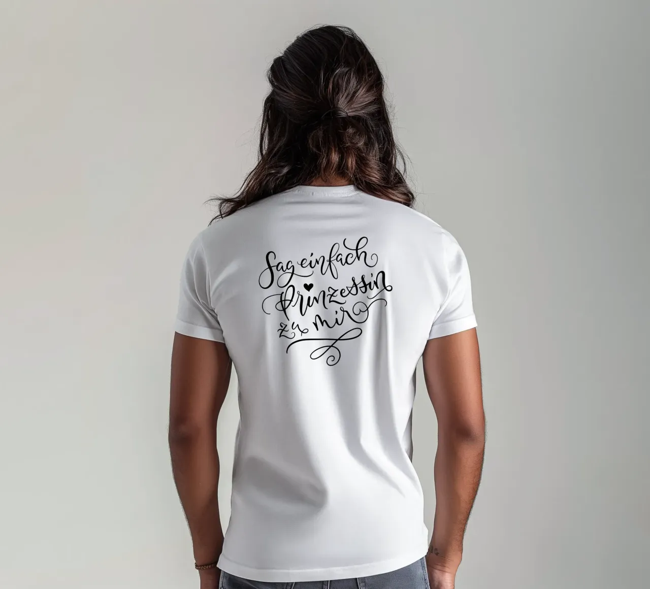 Sag einfach Prinzessin zu mir. Lustiger Spruch. Lettering T-Shirt von CalliLetters
