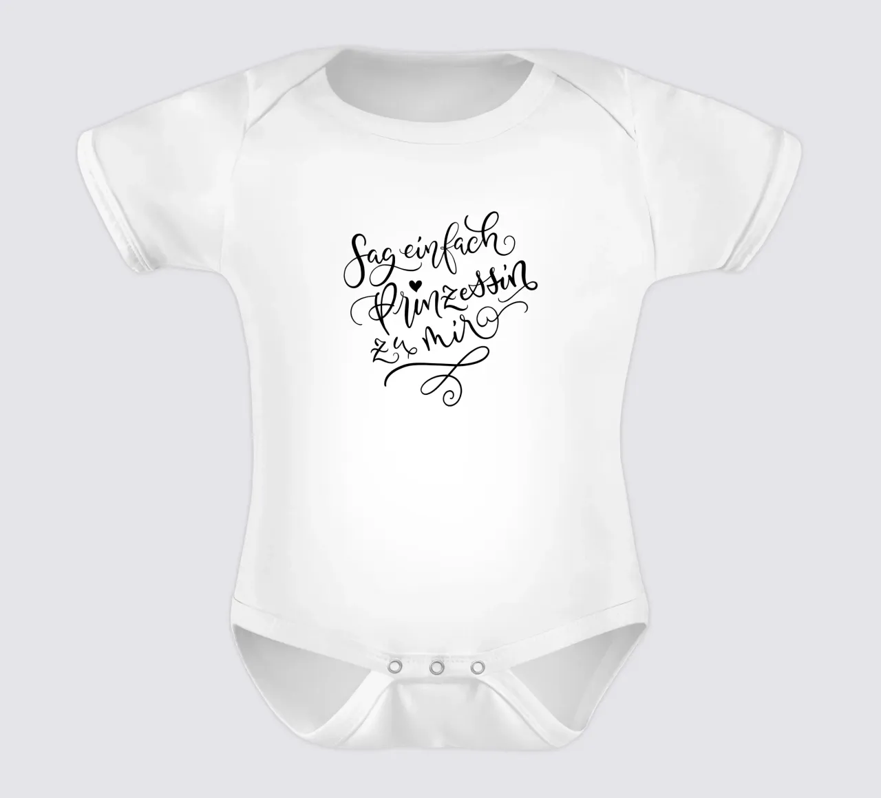 Sag einfach Prinzessin zu mir. Lustiger Spruch. Lettering Kurzarm Babybody von CalliLetters