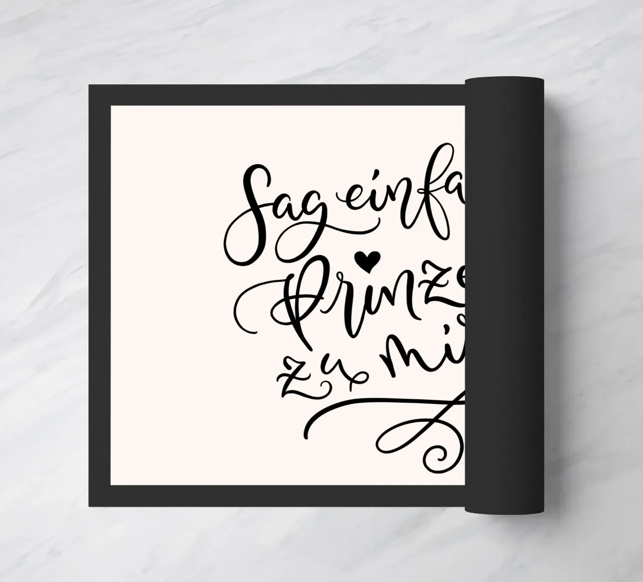 Sag einfach Prinzessin zu mir. Lustiger Spruch. Lettering Fußmatte von CalliLetters