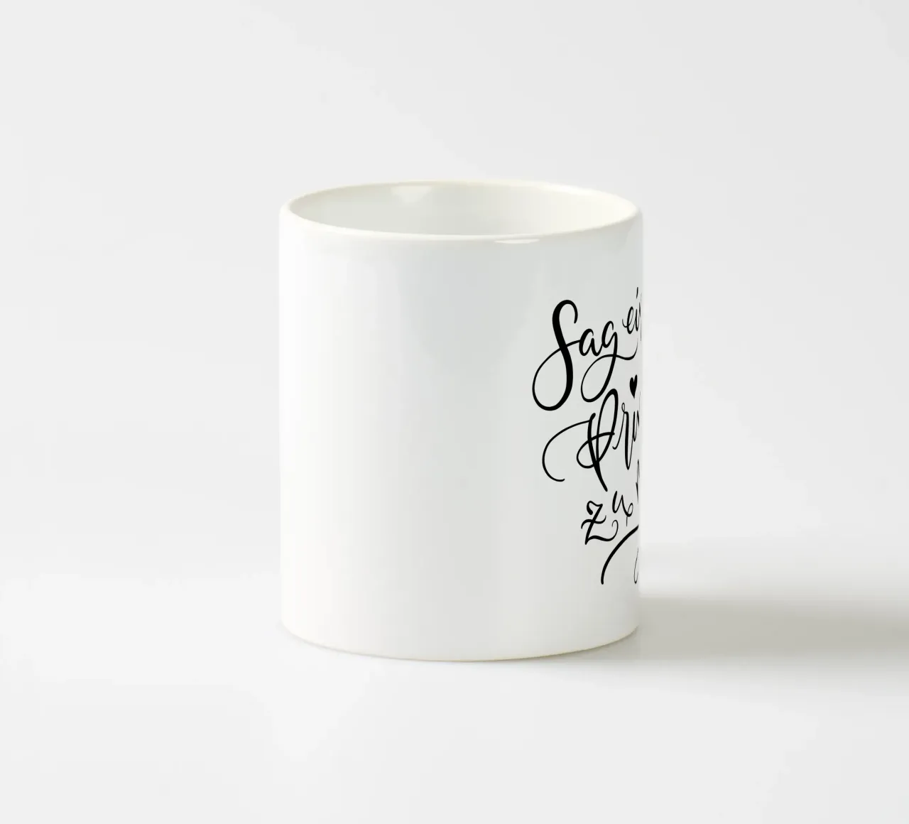Sag einfach Prinzessin zu mir. Lustiger Spruch. Lettering Keramik Tasse von CalliLetters