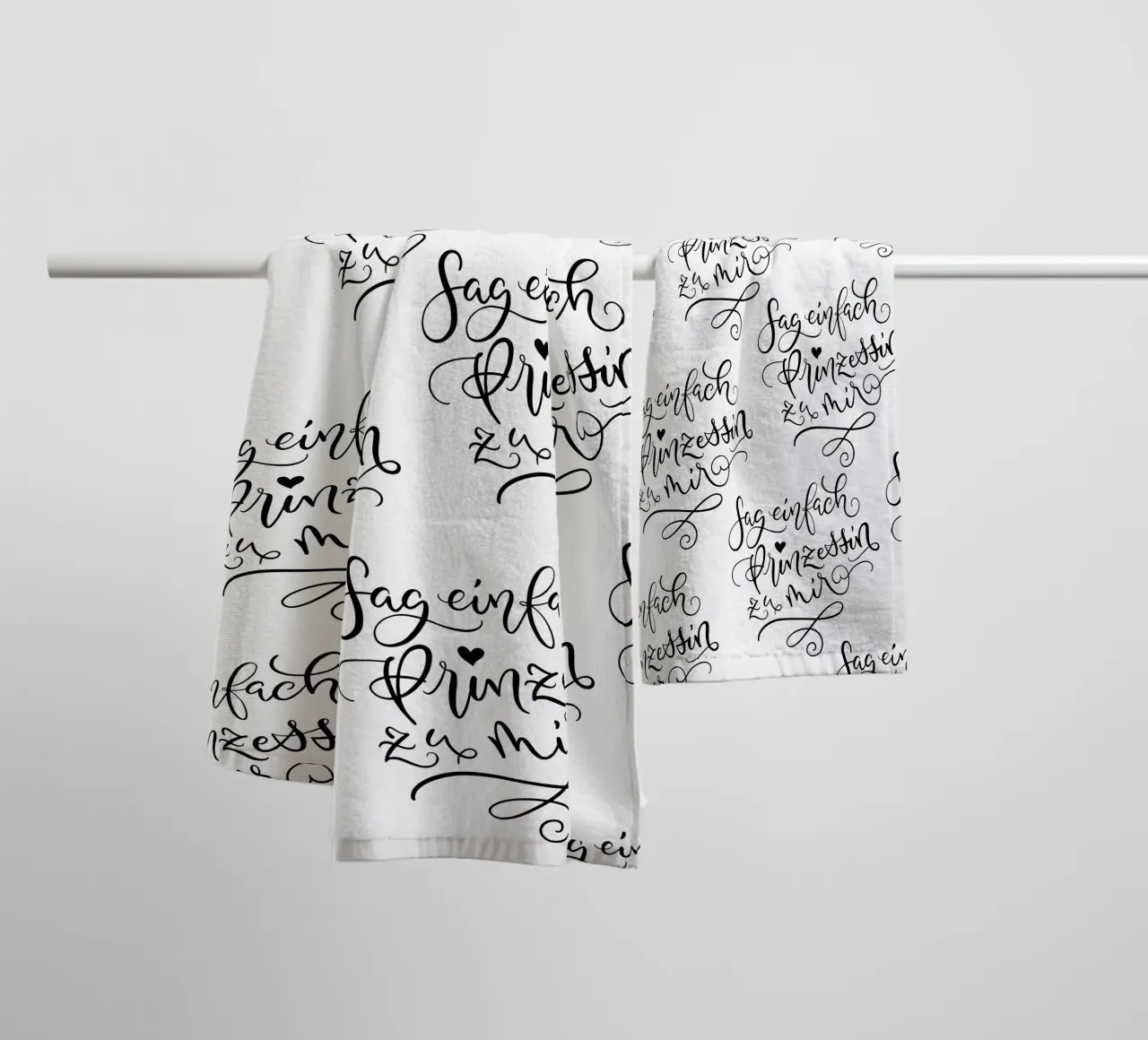 Sag einfach Prinzessin zu mir. Lustiger Spruch. Lettering Handtuch von CalliLetters