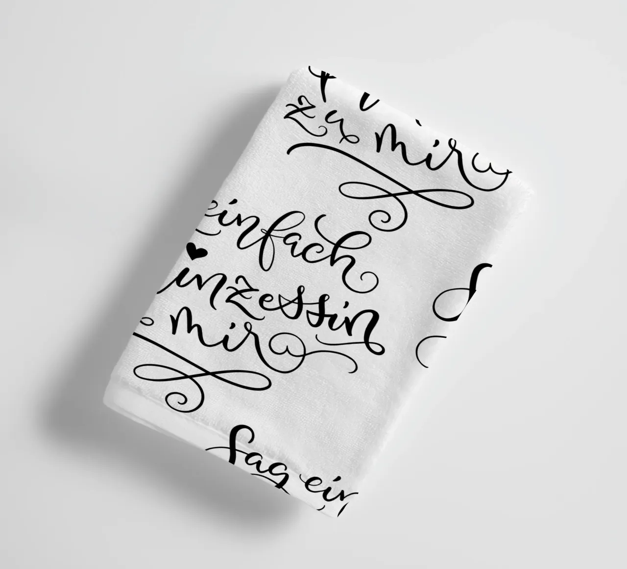 Sag einfach Prinzessin zu mir. Lustiger Spruch. Lettering Handtuch von CalliLetters