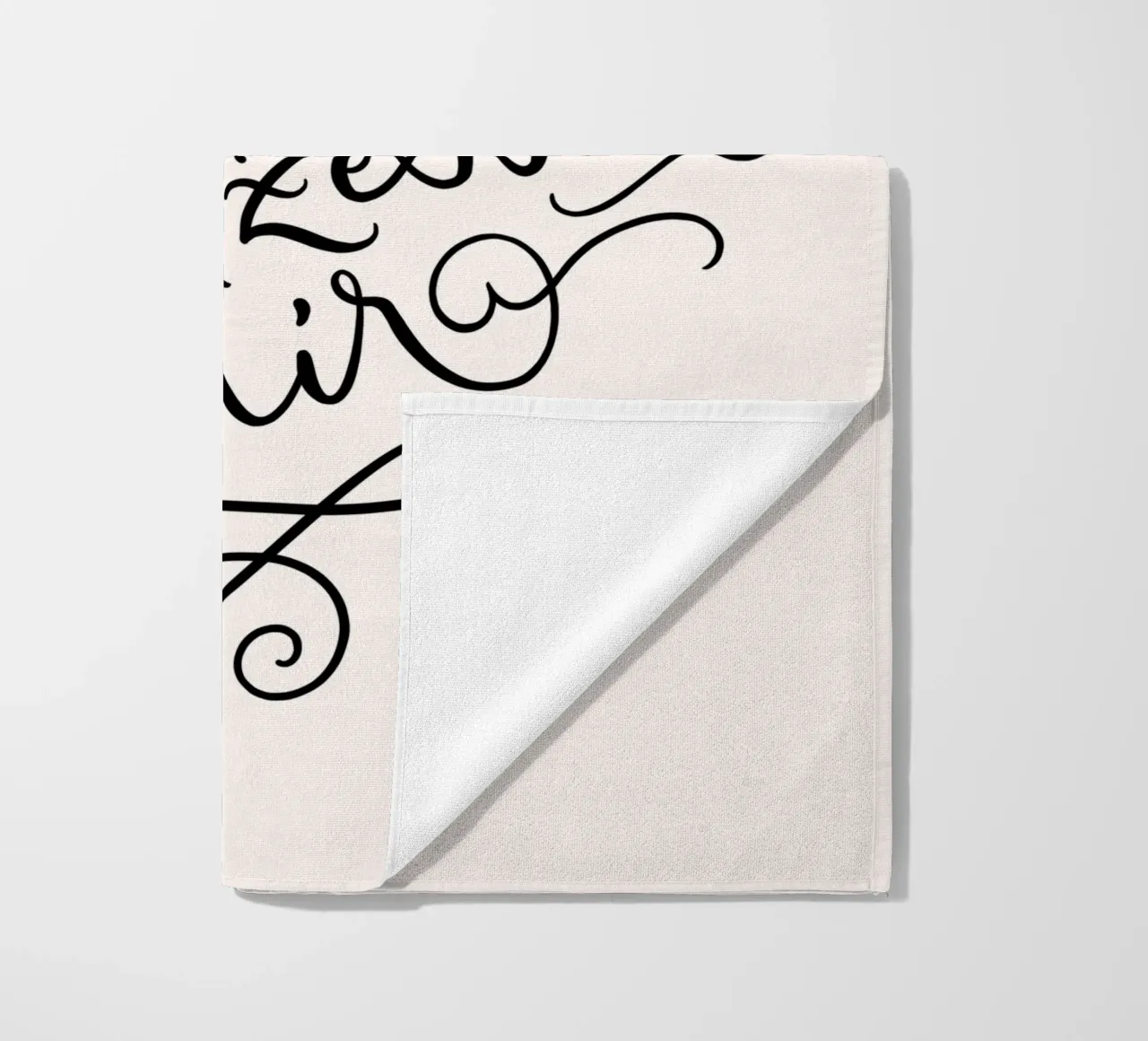 Sag einfach Prinzessin zu mir. Lustiger Spruch. Lettering Strandtuch von CalliLetters
