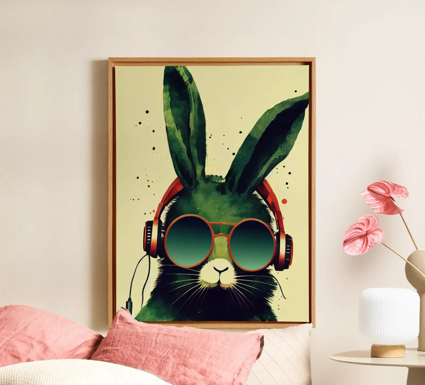 Rabbit Leinwand von Artsy Bessy