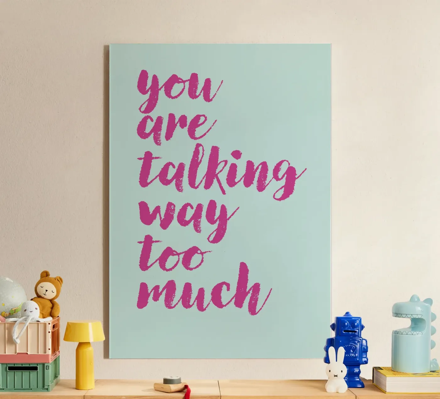 talking too much Acryl-Glas von kathrin-krieter