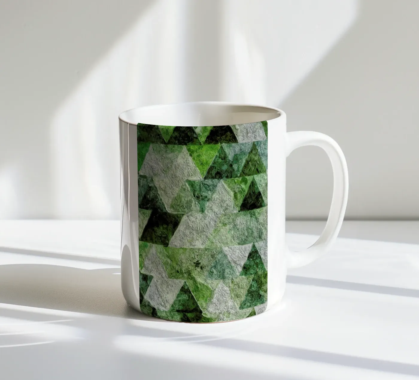 Triangles ceramic mug by In Full Color