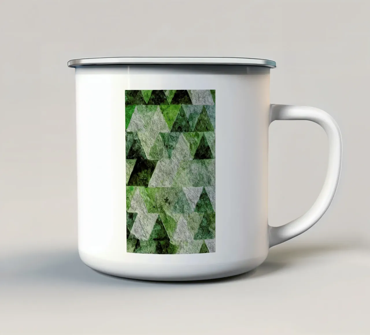 Triangles emaille mok van In Full Color