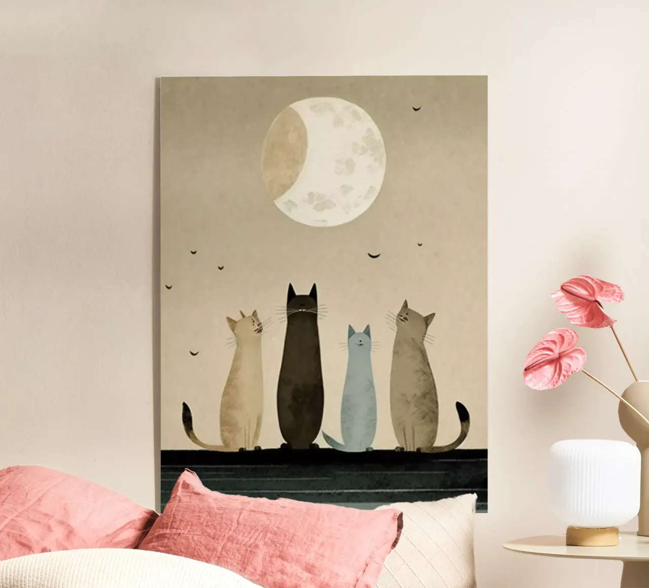 Four Cats acryl van Artsy Bessy