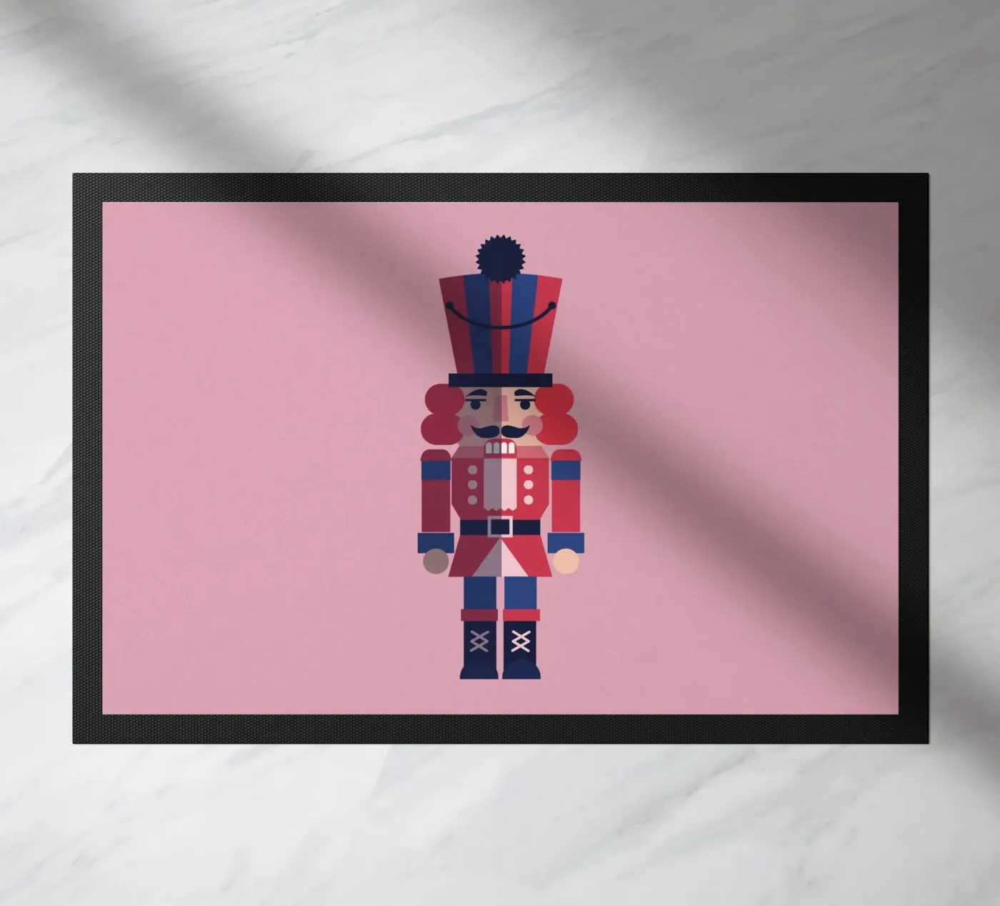 Geometric Nutcracker – Moderner Nussknacker zu Weihnachten Fußmatte von fraeuleinvonfuchs