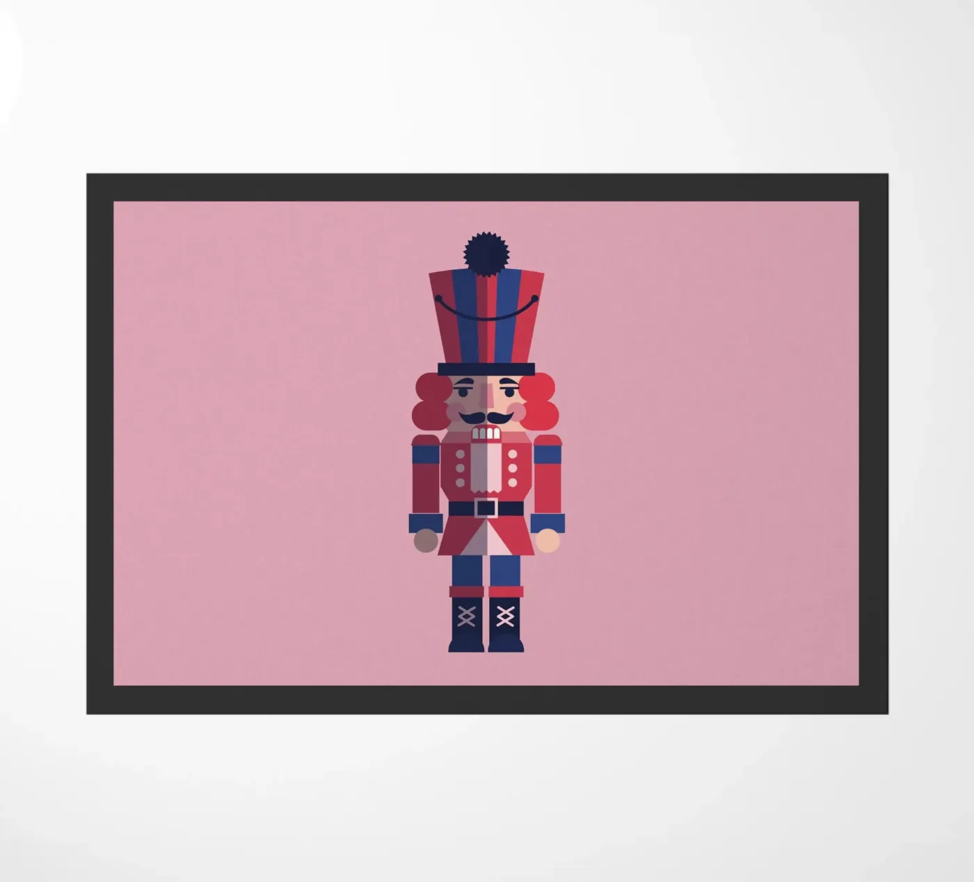 Geometric Nutcracker – Moderner Nussknacker zu Weihnachten Fußmatte von fraeuleinvonfuchs