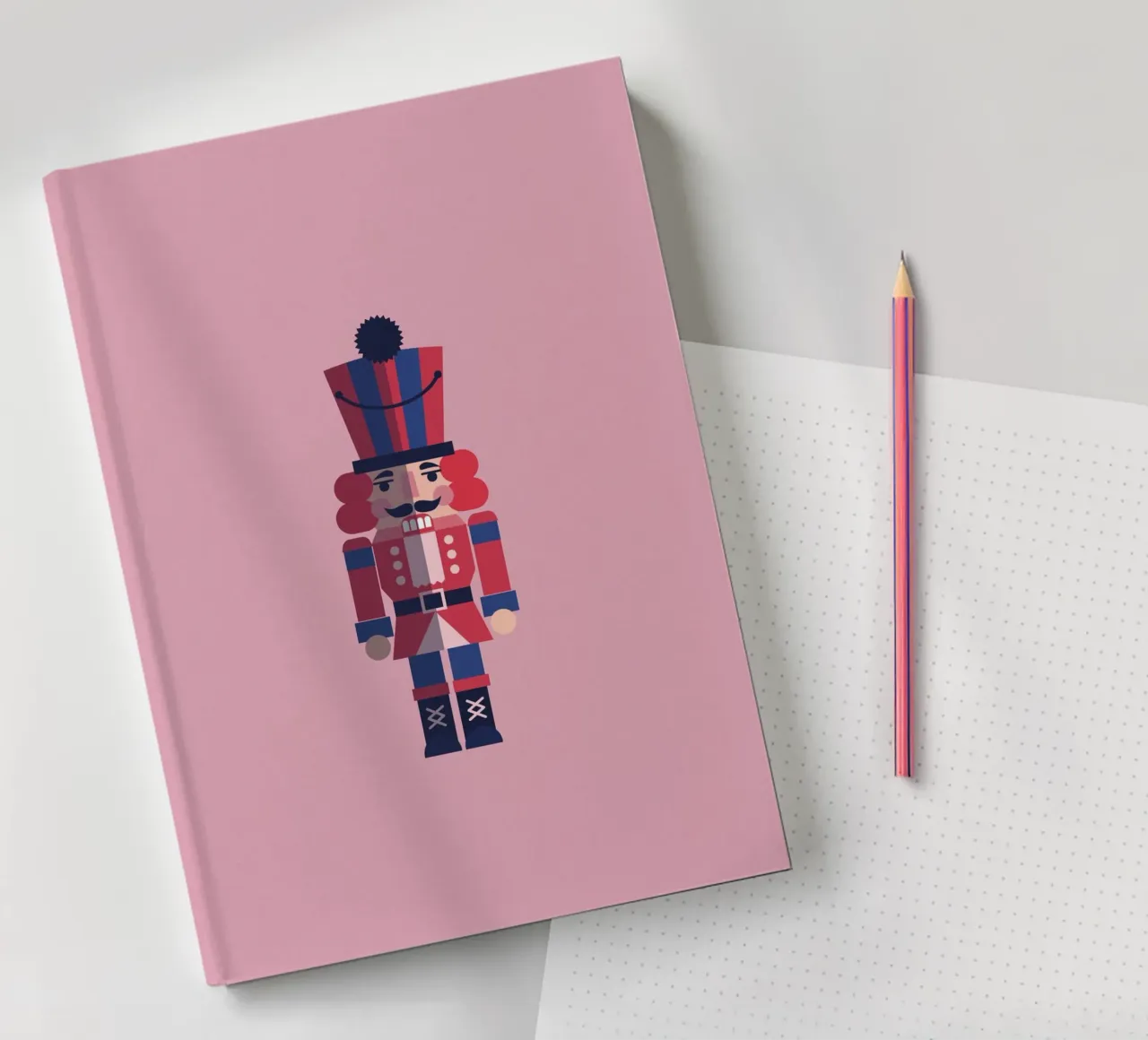 Geometric Nutcracker – Moderner Nussknacker zu Weihnachten notebook by fraeuleinvonfuchs