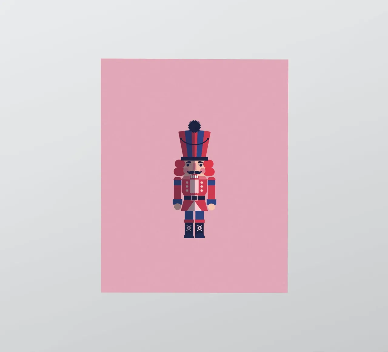 Geometric Nutcracker – Moderner Nussknacker zu Weihnachten adesivo da fraeuleinvonfuchs