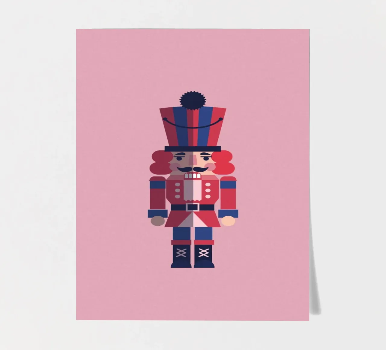 Geometric Nutcracker – Moderner Nussknacker zu Weihnachten Stickerbogen von fraeuleinvonfuchs