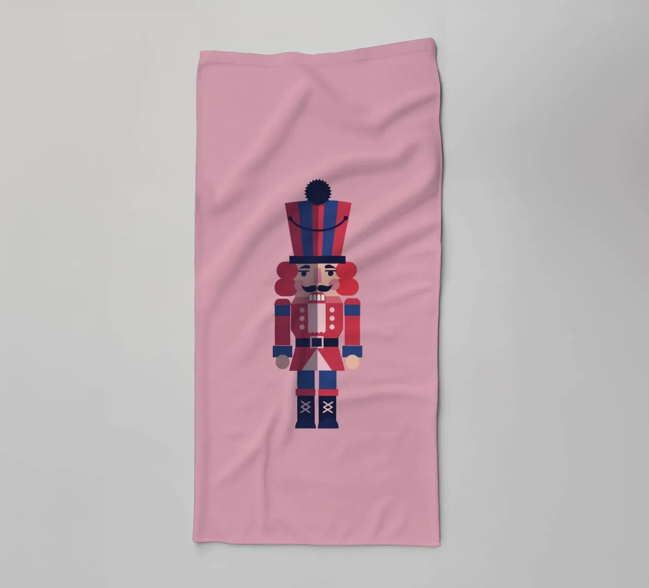 Geometric Nutcracker – Moderner Nussknacker zu Weihnachten towel by fraeuleinvonfuchs