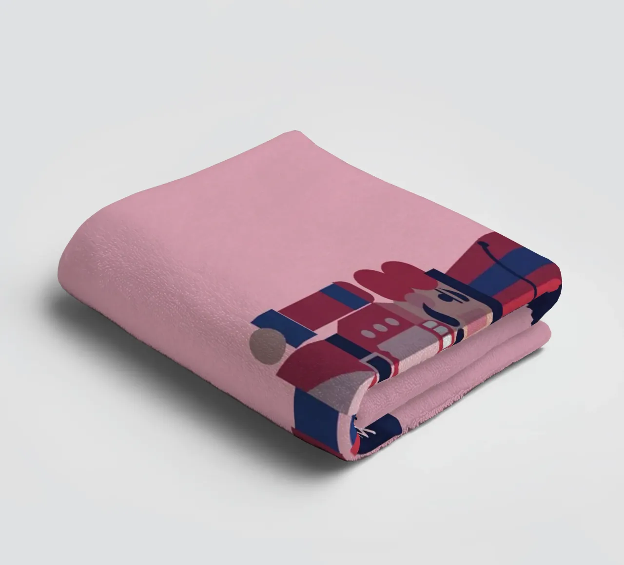 Geometric Nutcracker – Moderner Nussknacker zu Weihnachten towel by fraeuleinvonfuchs