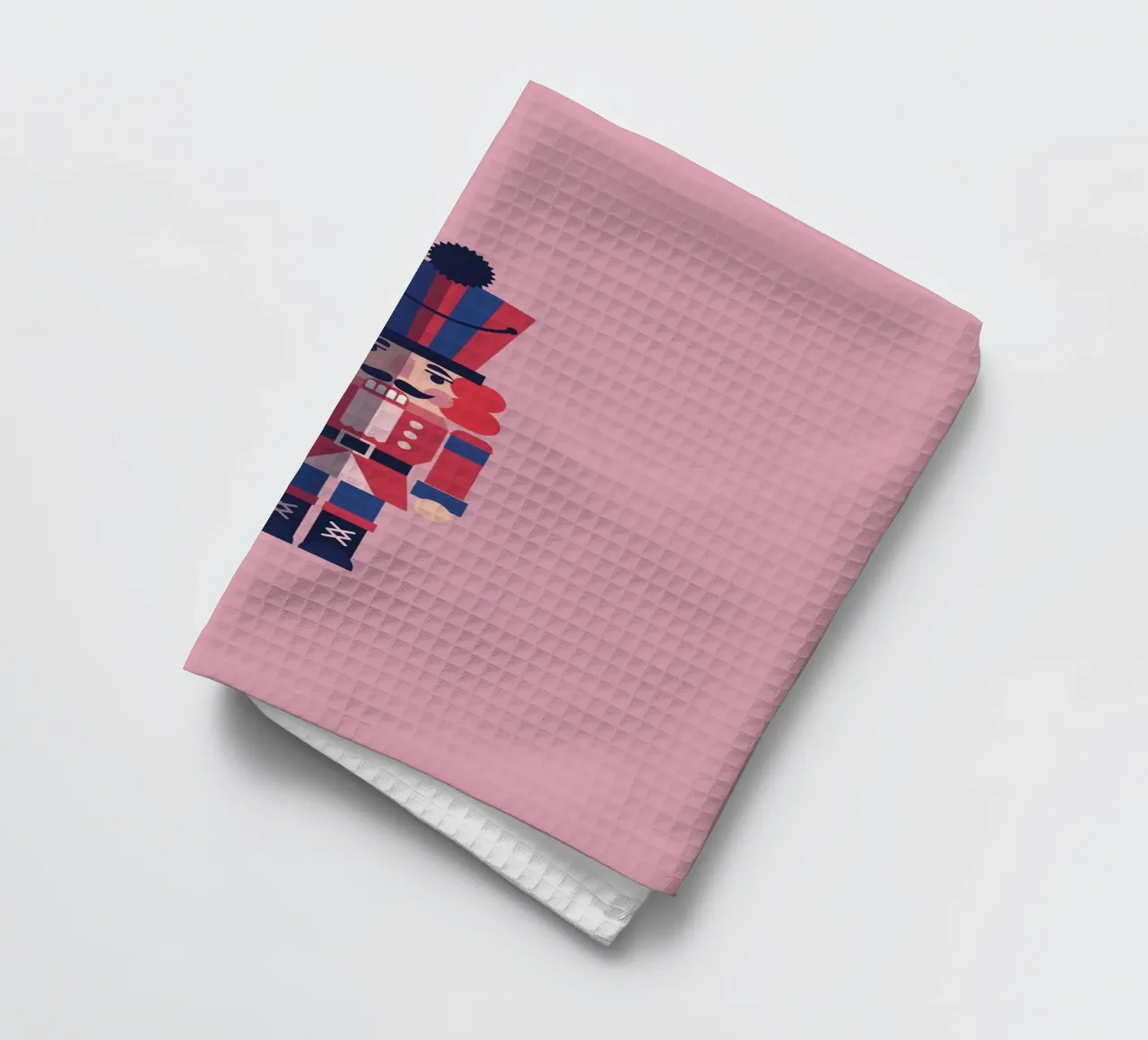 Geometric Nutcracker – Moderner Nussknacker zu Weihnachten theedoek van fraeuleinvonfuchs