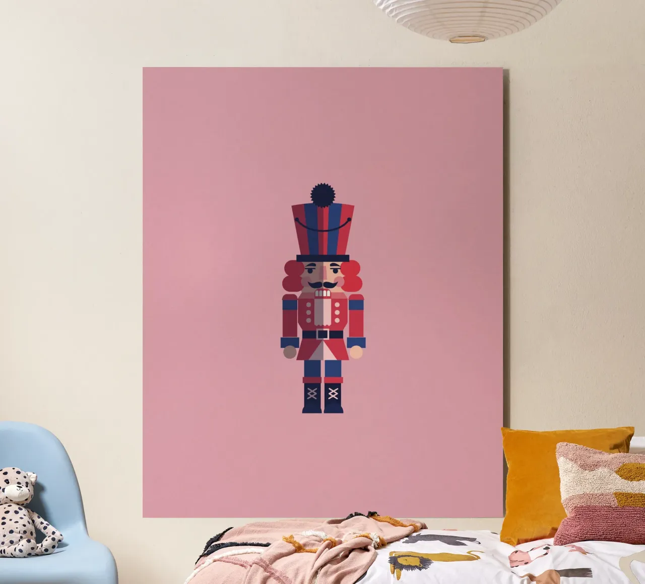 Geometric Nutcracker – Moderner Nussknacker zu Weihnachten alluminio dibond da fraeuleinvonfuchs