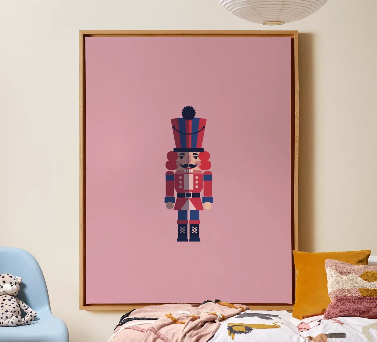 Geometric Nutcracker – Moderner Nussknacker zu Weihnachten canvas by fraeuleinvonfuchs