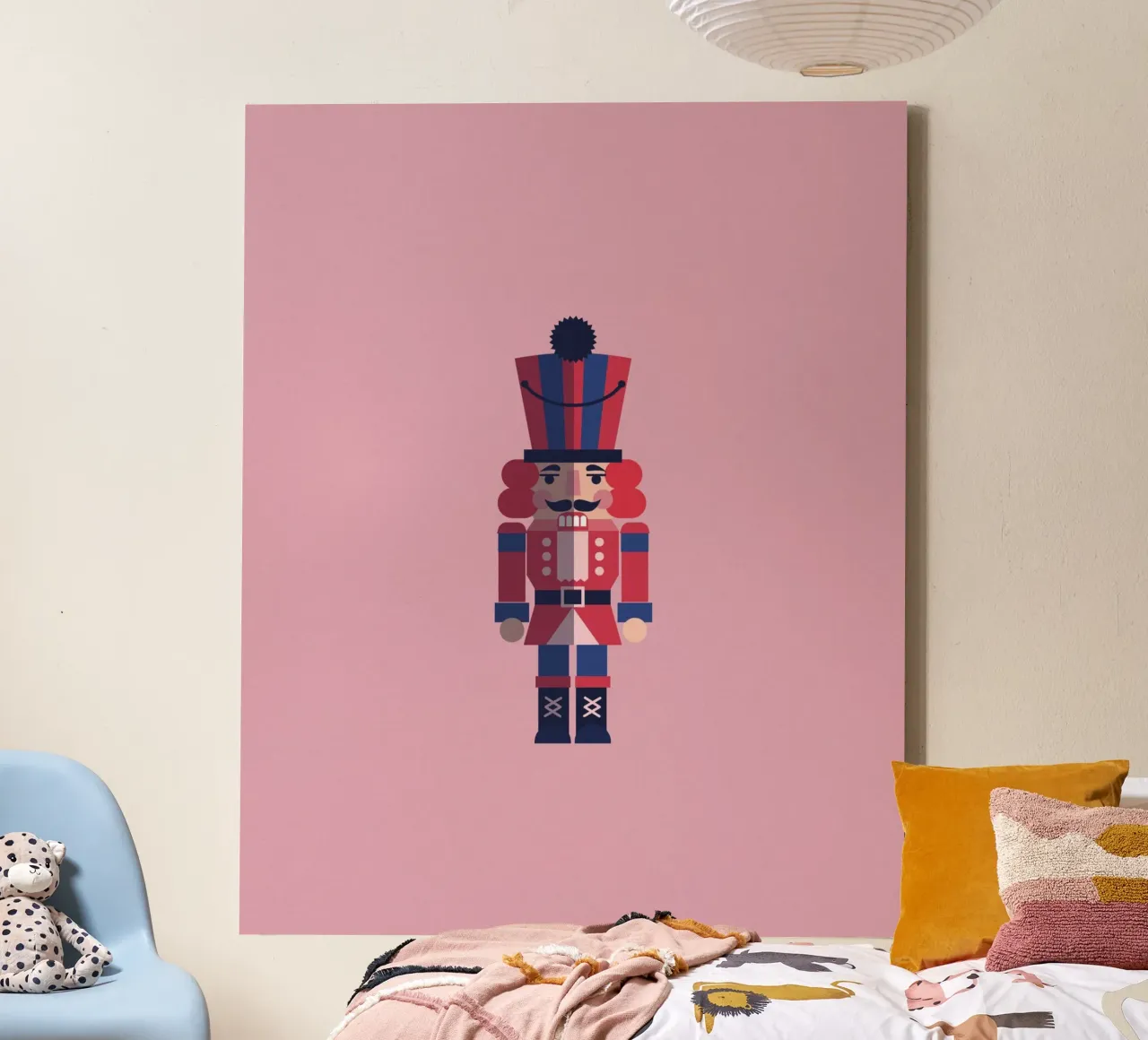 Geometric Nutcracker – Moderner Nussknacker zu Weihnachten canvas by fraeuleinvonfuchs