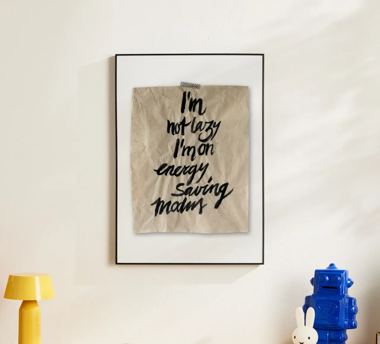 I´m not lazy pannello forex con Cornice Artbox da kathrin-krieter