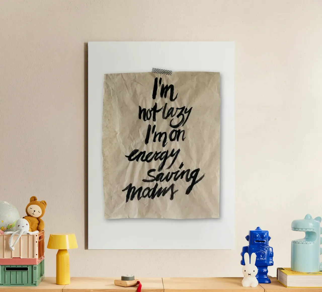 I´m not lazy pannello forex con Cornice Artbox da kathrin-krieter