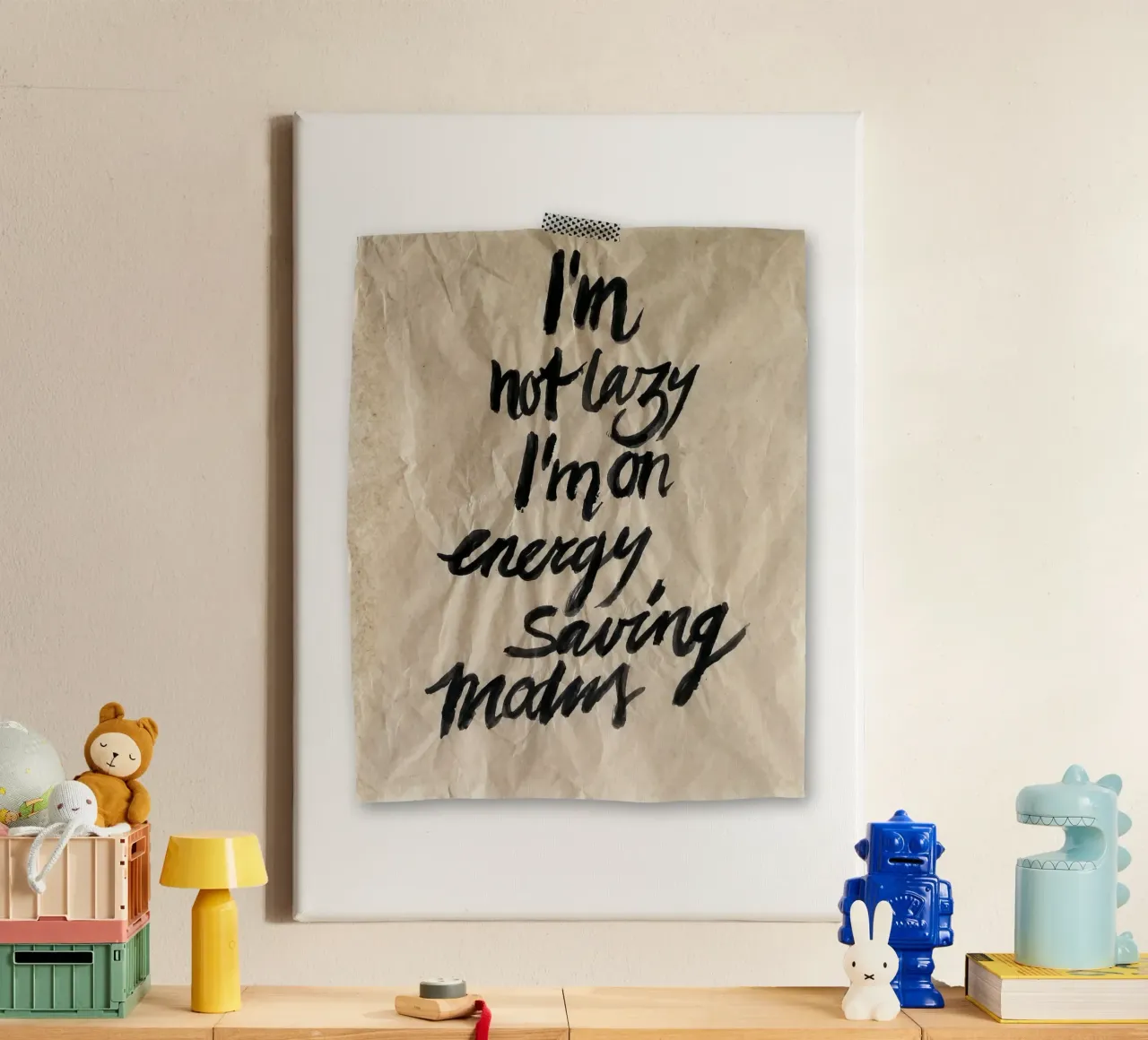 I´m not lazy canvas van kathrin-krieter