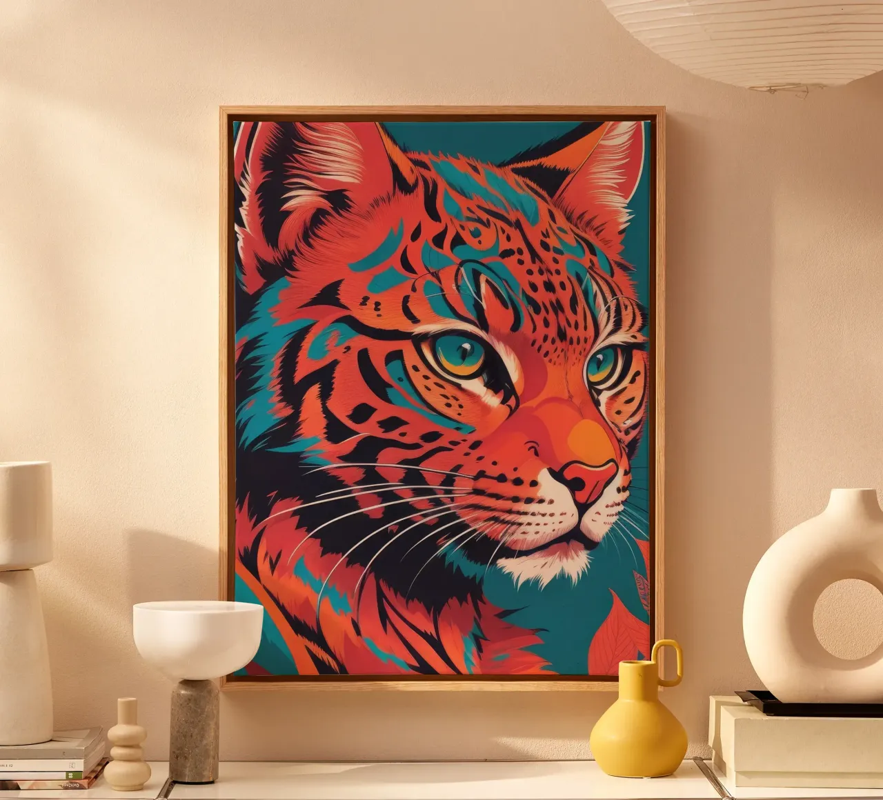Cheetah tela con Cornice a cassetta da Artsy Bessy