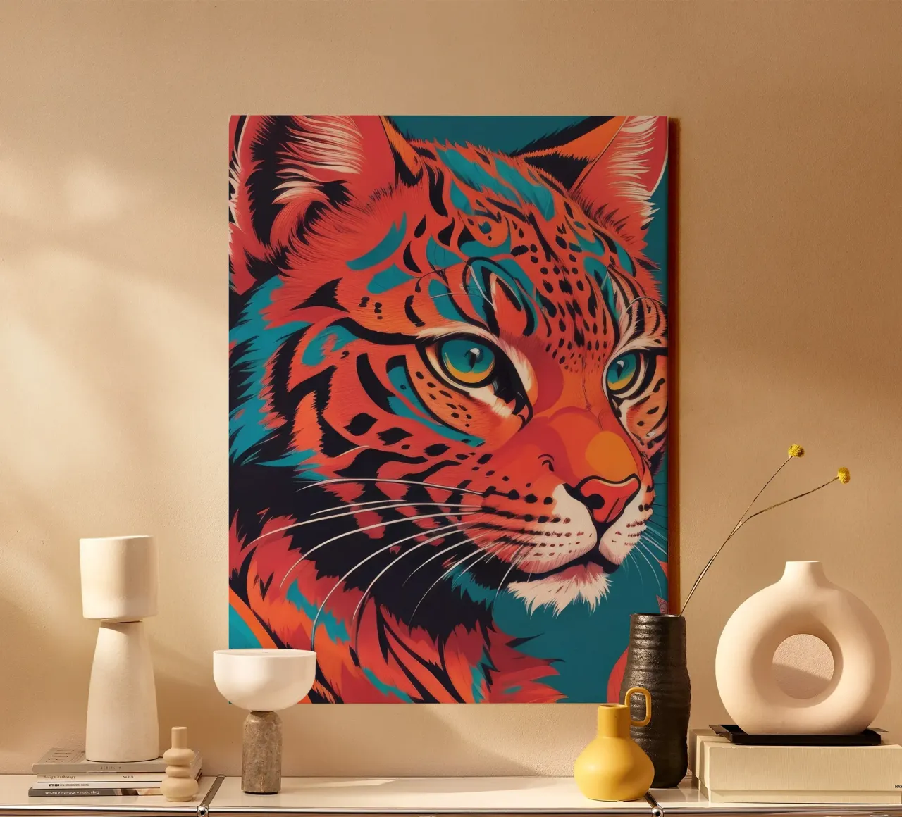 Cheetah tela con Cornice a cassetta da Artsy Bessy