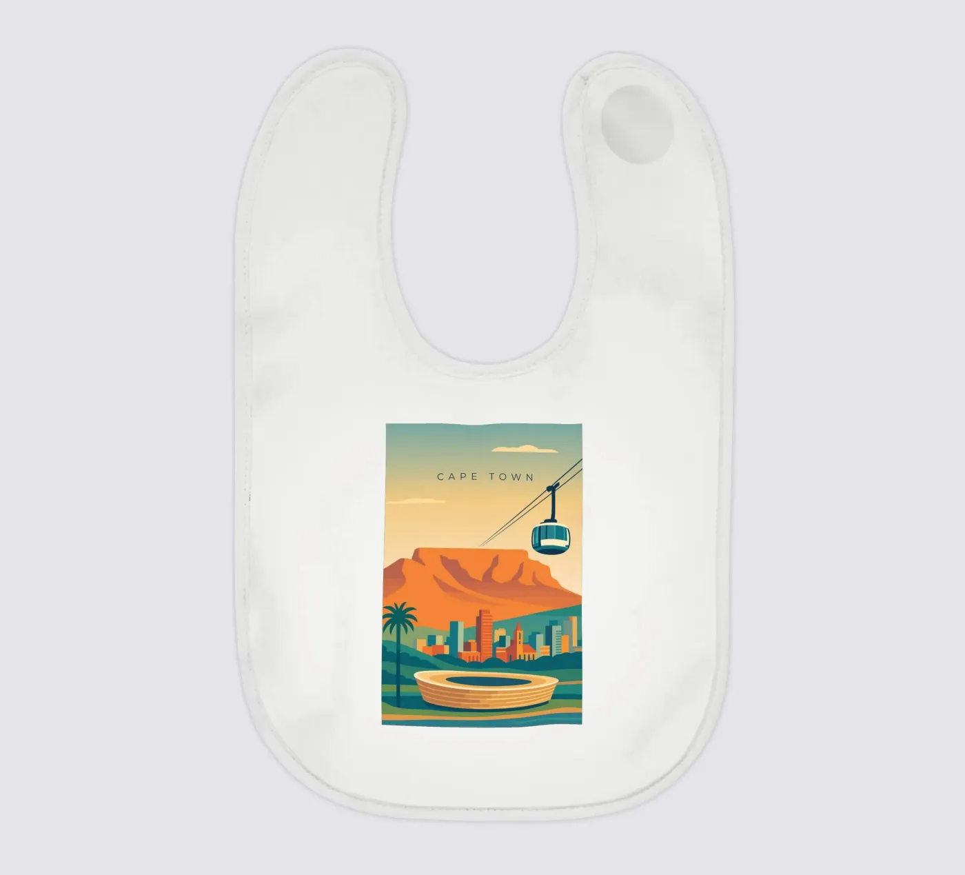 Cape Town baby bib by minimalist designs