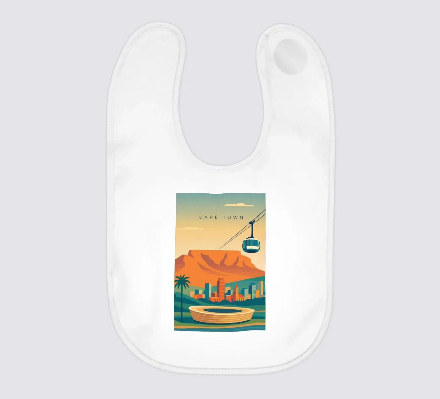 Cape Town baby bib by minimalist designs