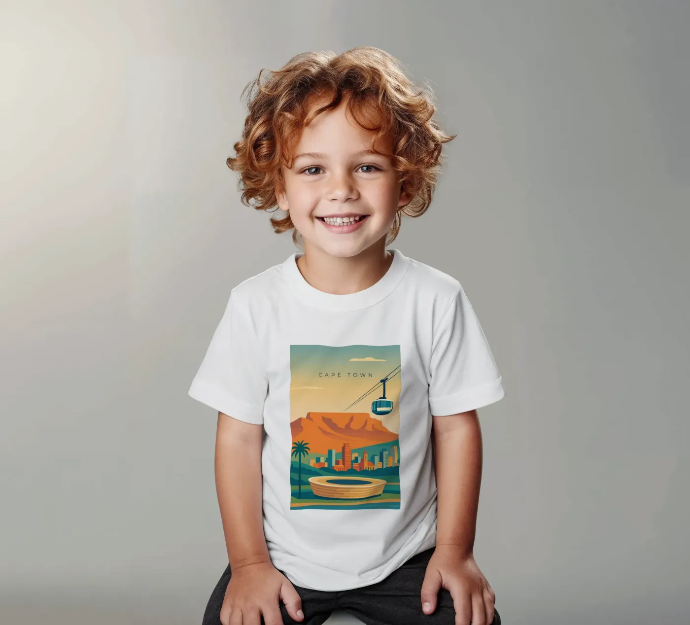 Cape Town t-shirt bambini da minimalist designs