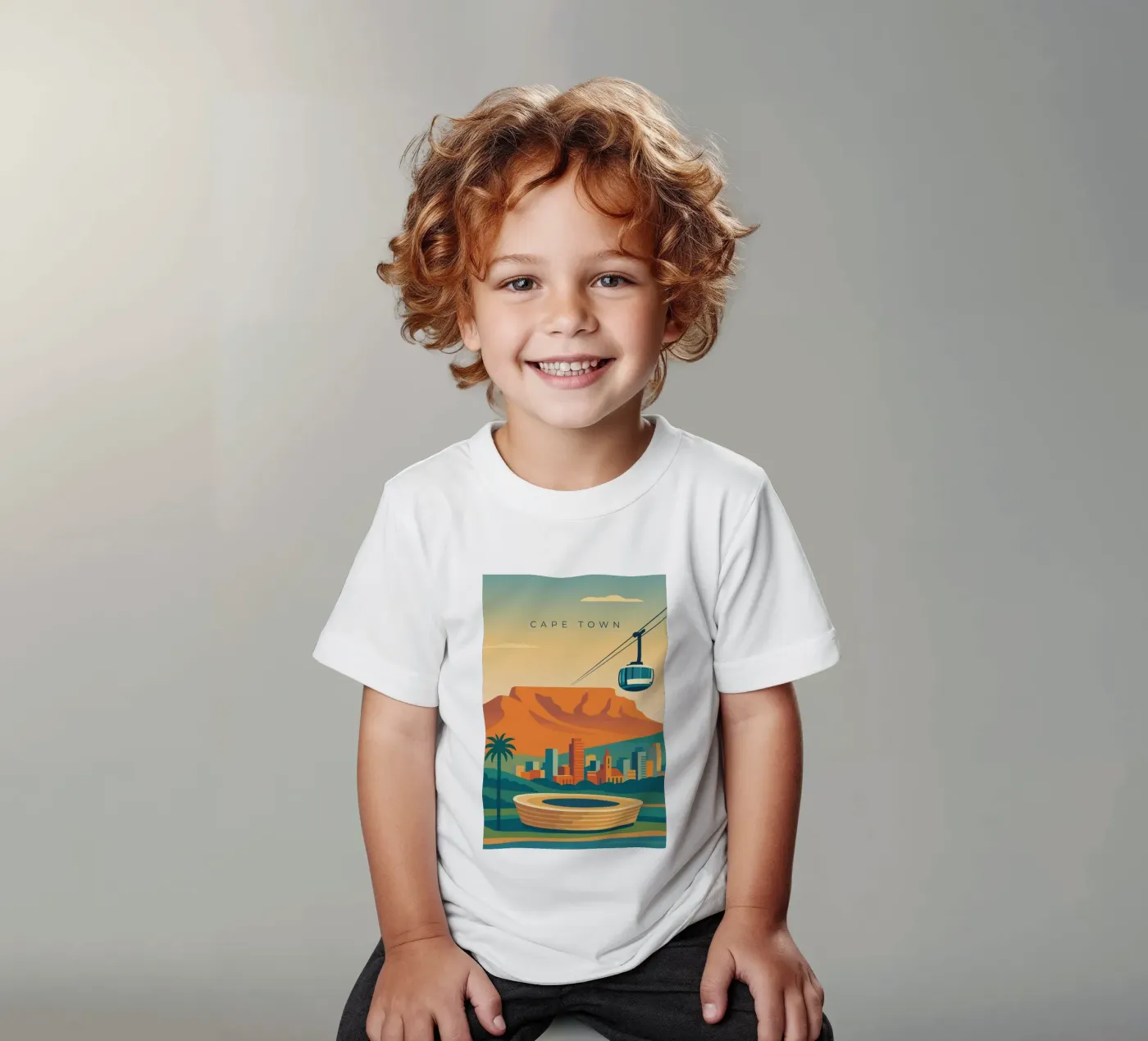 Cape Town t-shirt bambini da minimalist designs