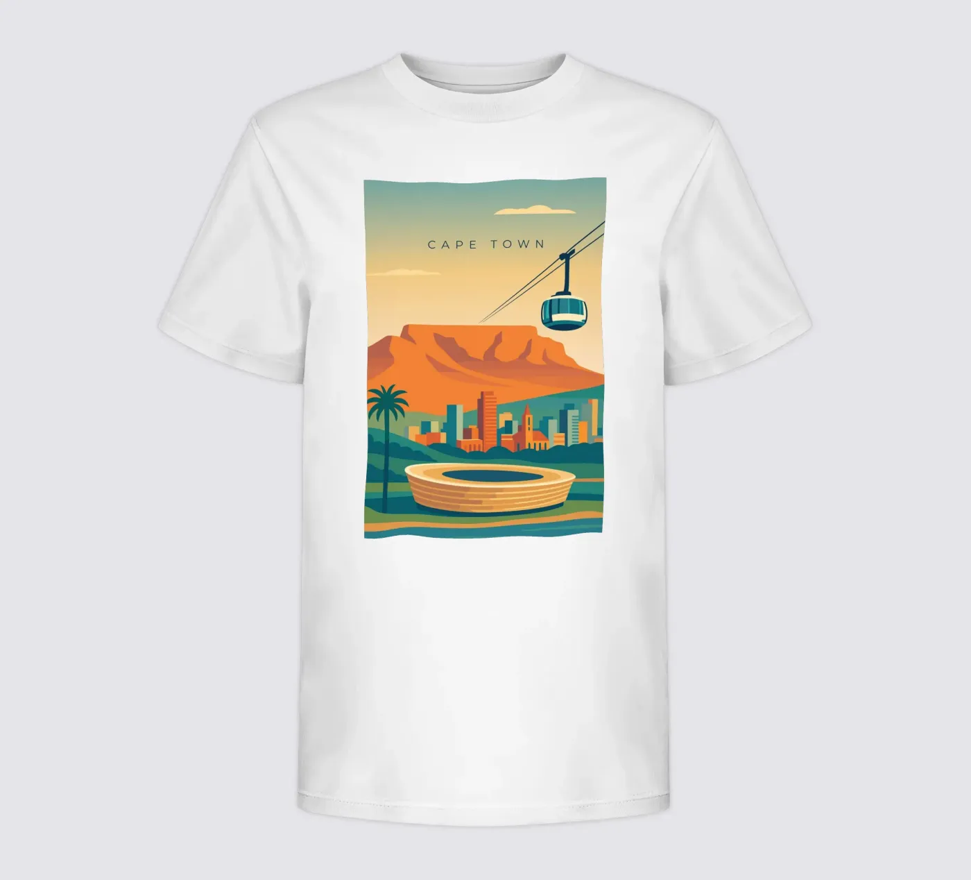 Cape Town t-shirt bambini da minimalist designs