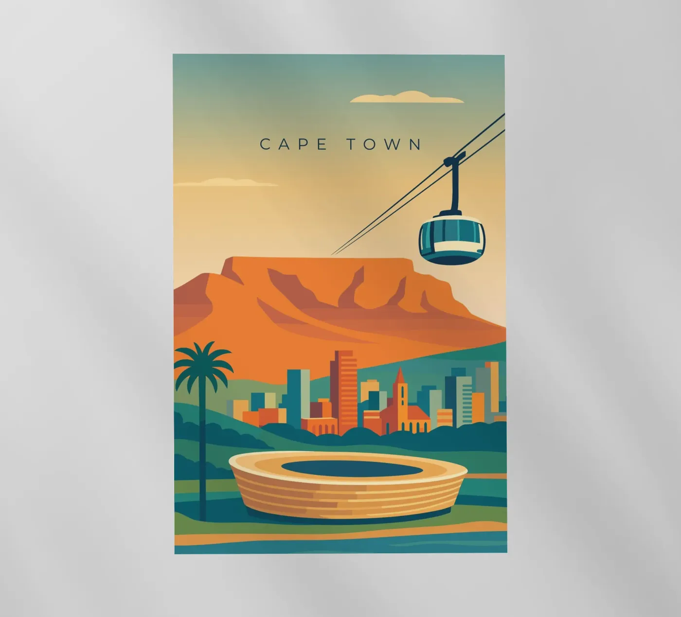 Cape Town pellicola backlit da minimalist designs