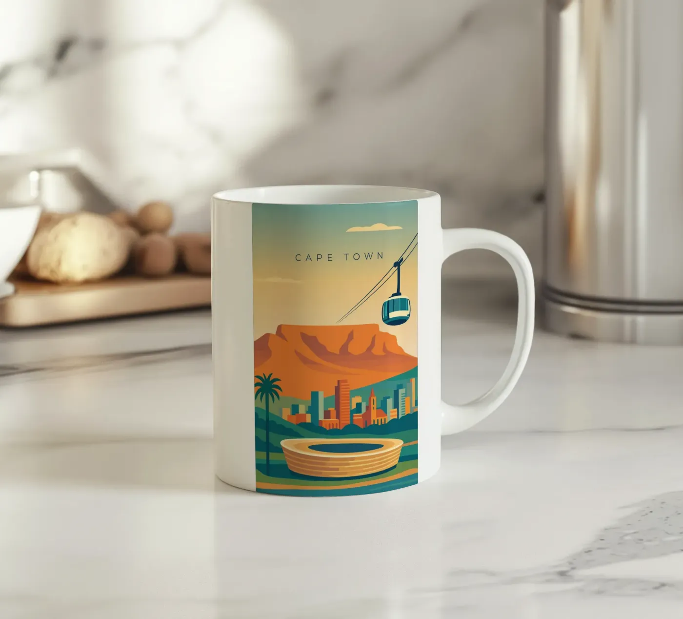 Cape Town ceramic mug by minimalist designs