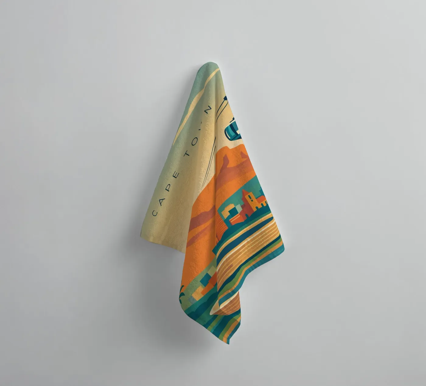 Cape Town badhanddoek van minimalist designs