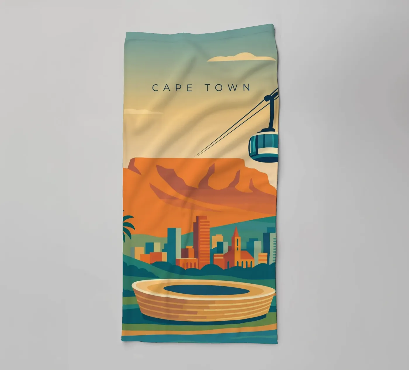 Cape Town badhanddoek van minimalist designs