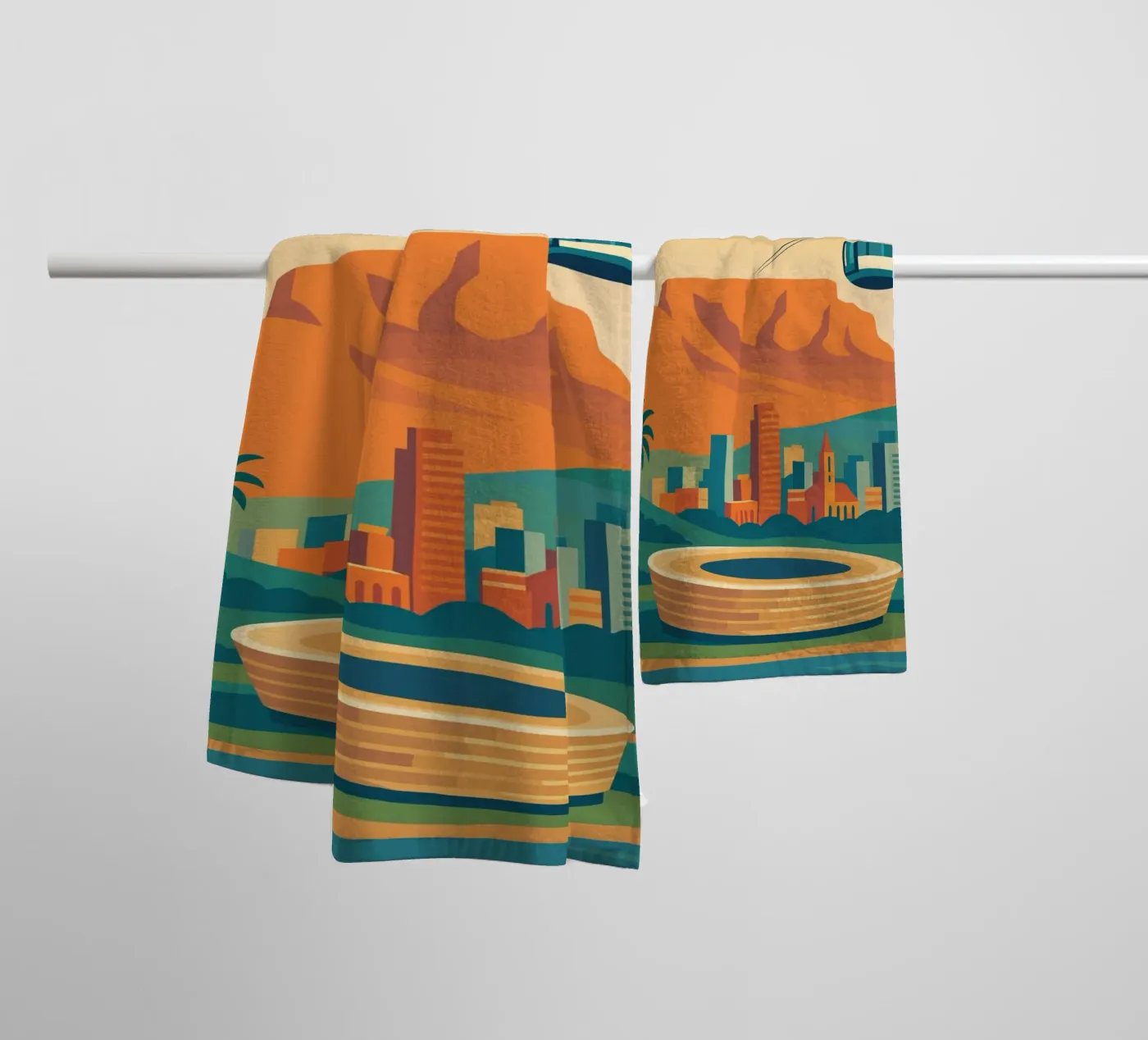 Cape Town badhanddoek van minimalist designs