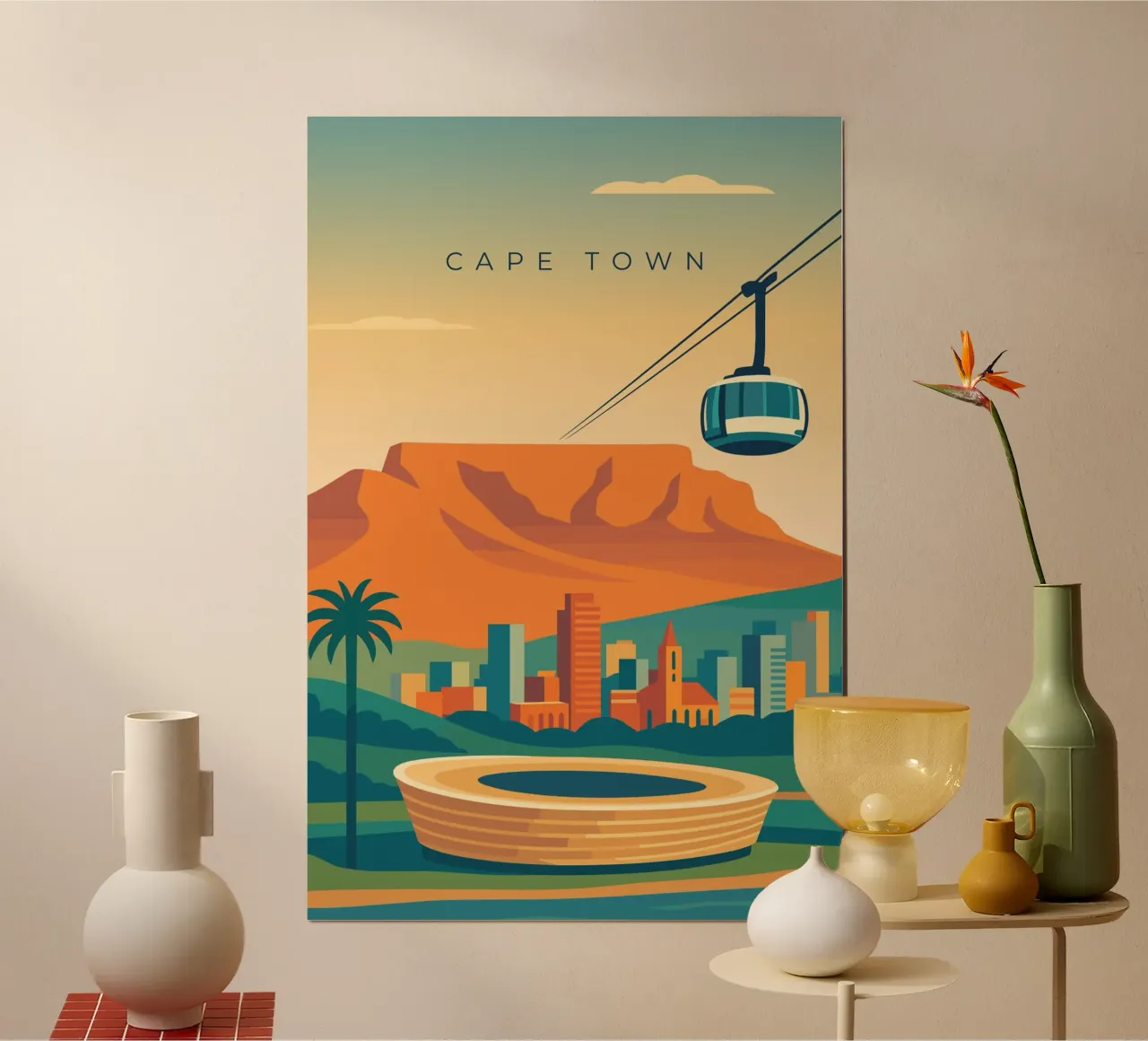 Cape Town poster da minimalist designs