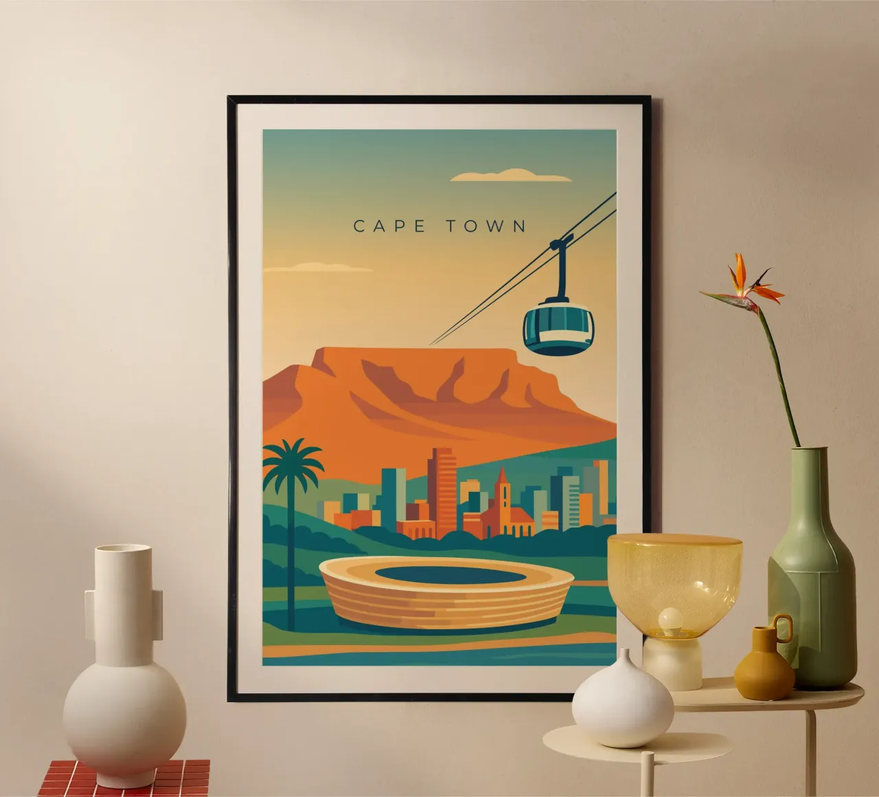 Cape Town poster da minimalist designs