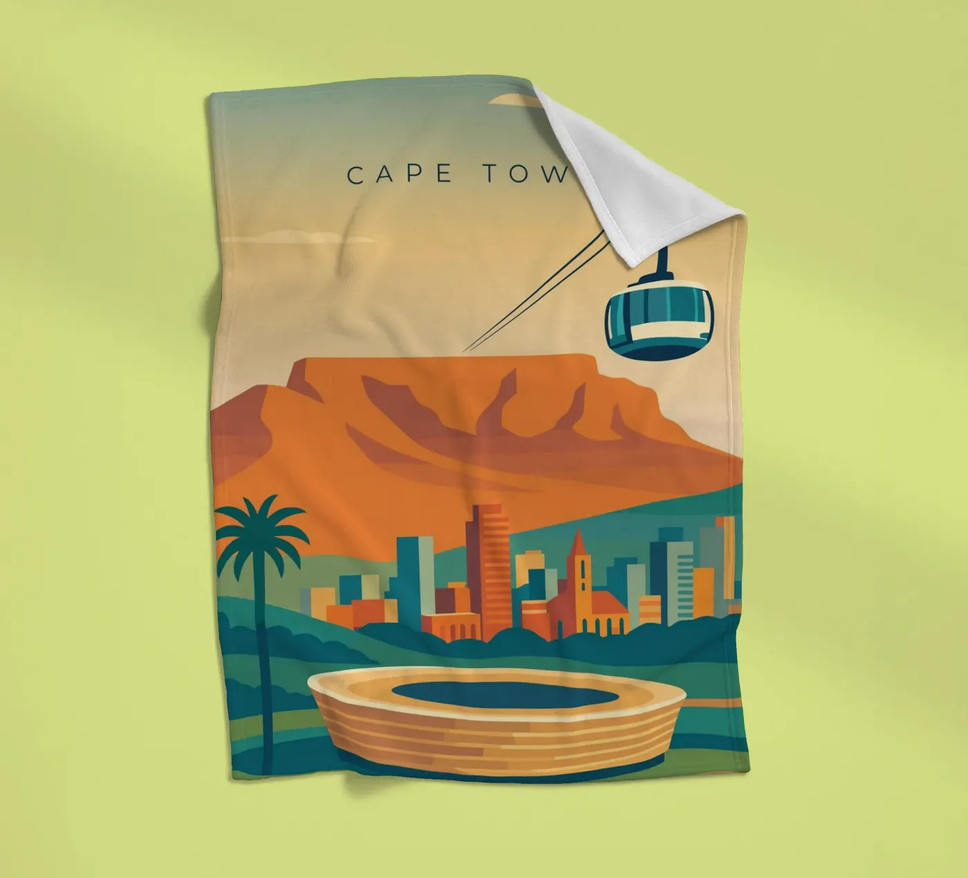 Cape Town Fleecedecke von minimalist designs