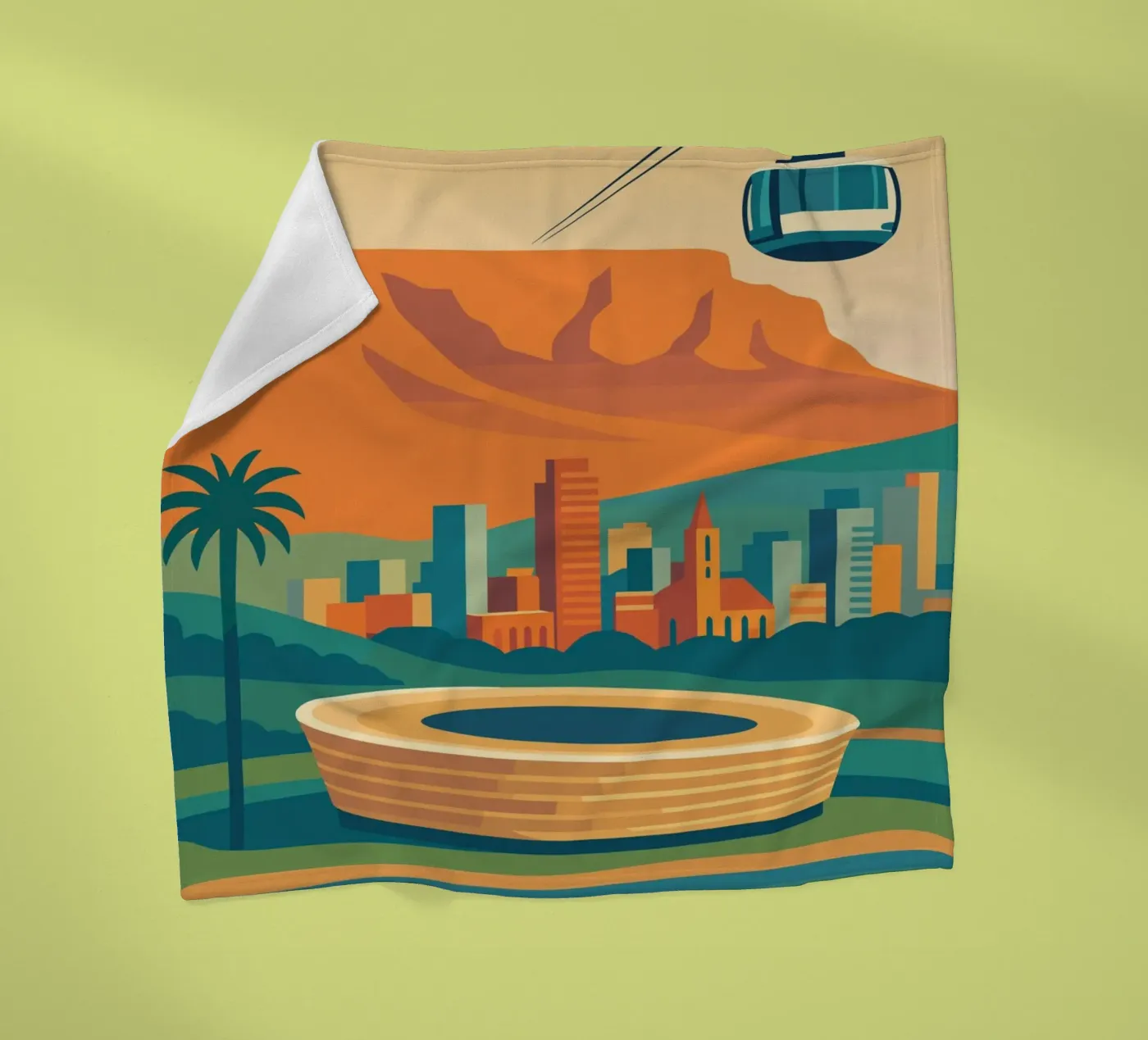 Cape Town Fleecedecke von minimalist designs