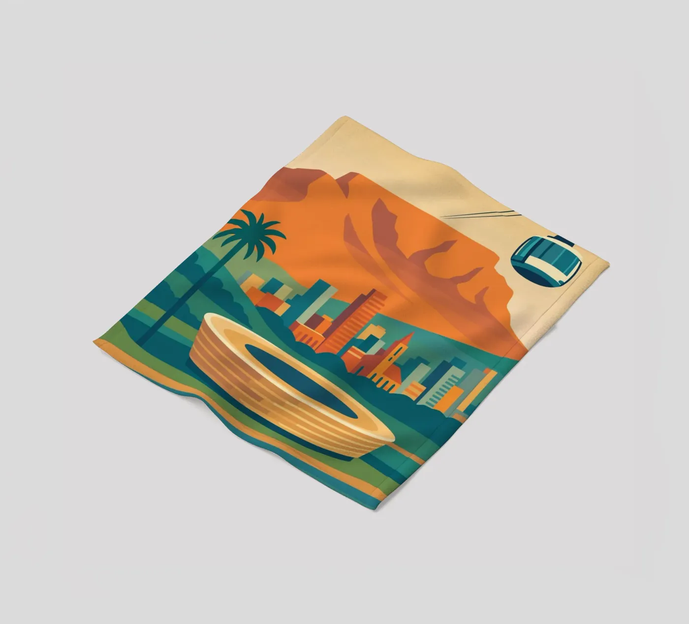 Cape Town Fleecedecke von minimalist designs