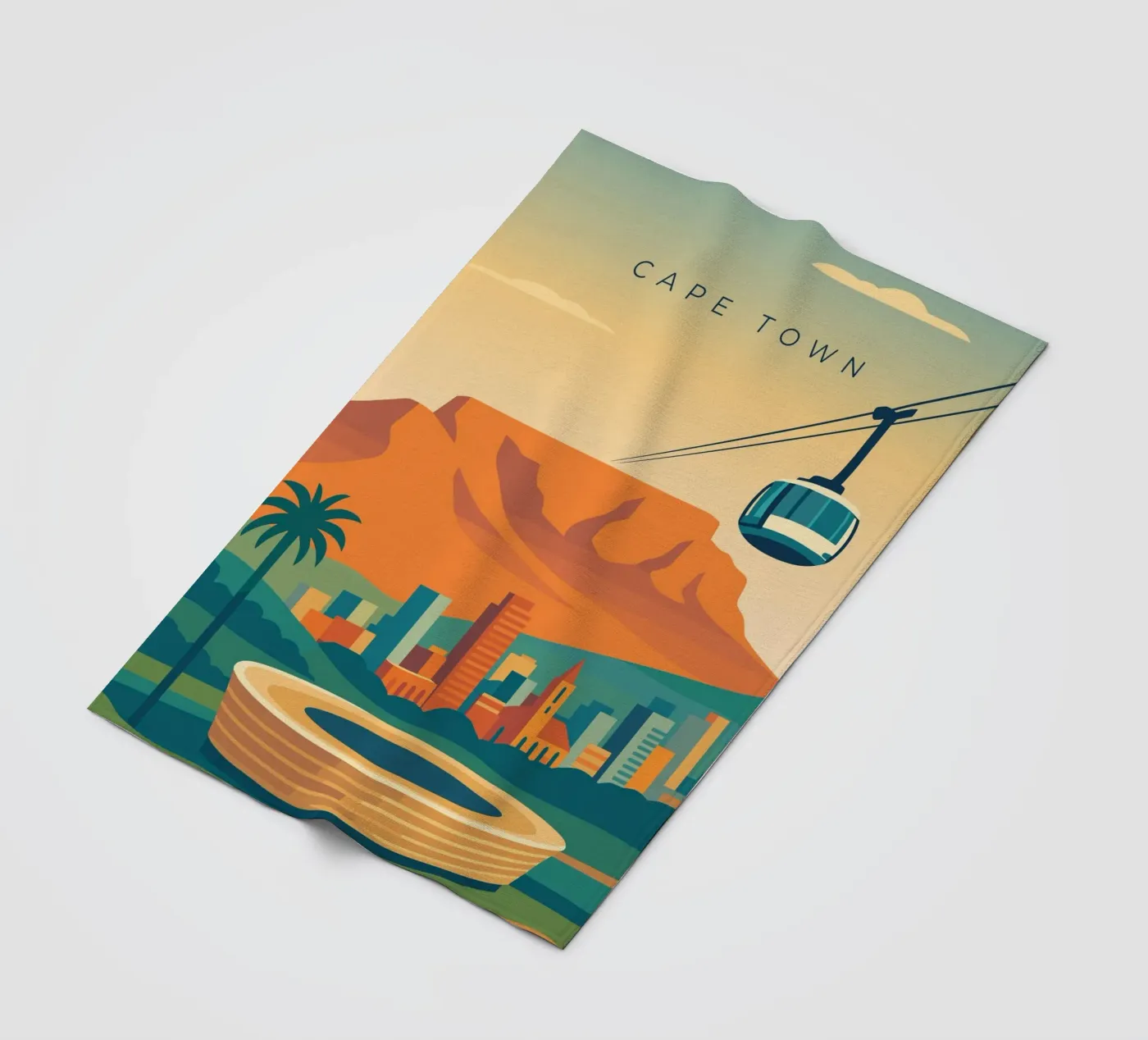 Cape Town Fleecedecke von minimalist designs