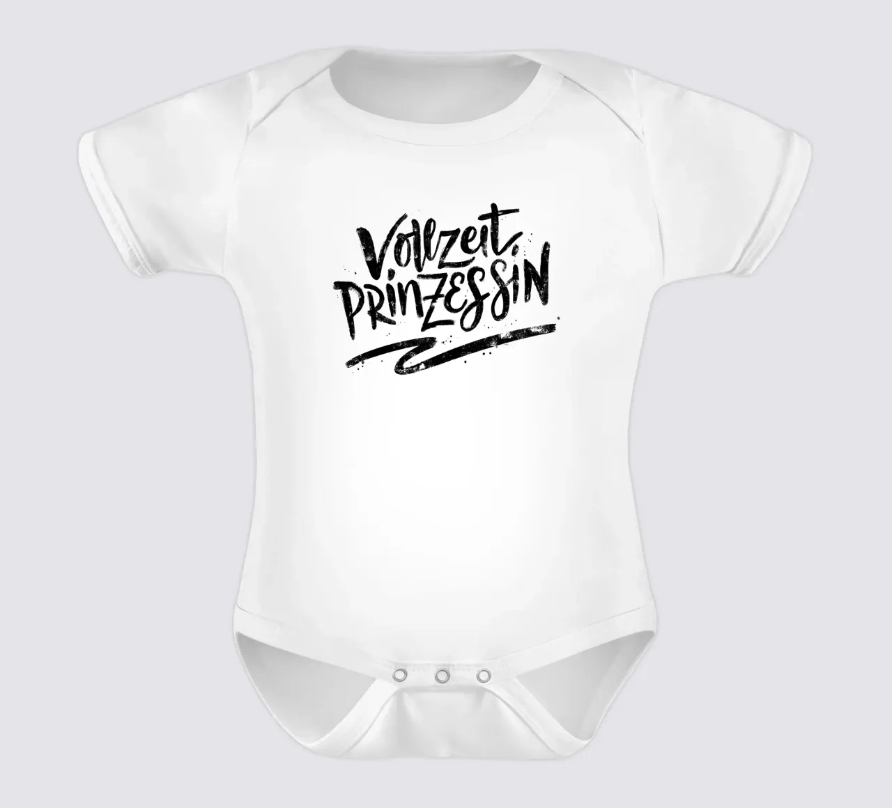 Principessa a tempo pieno. Calligrafia a pennello body neonato maniche corte da CalliLetters