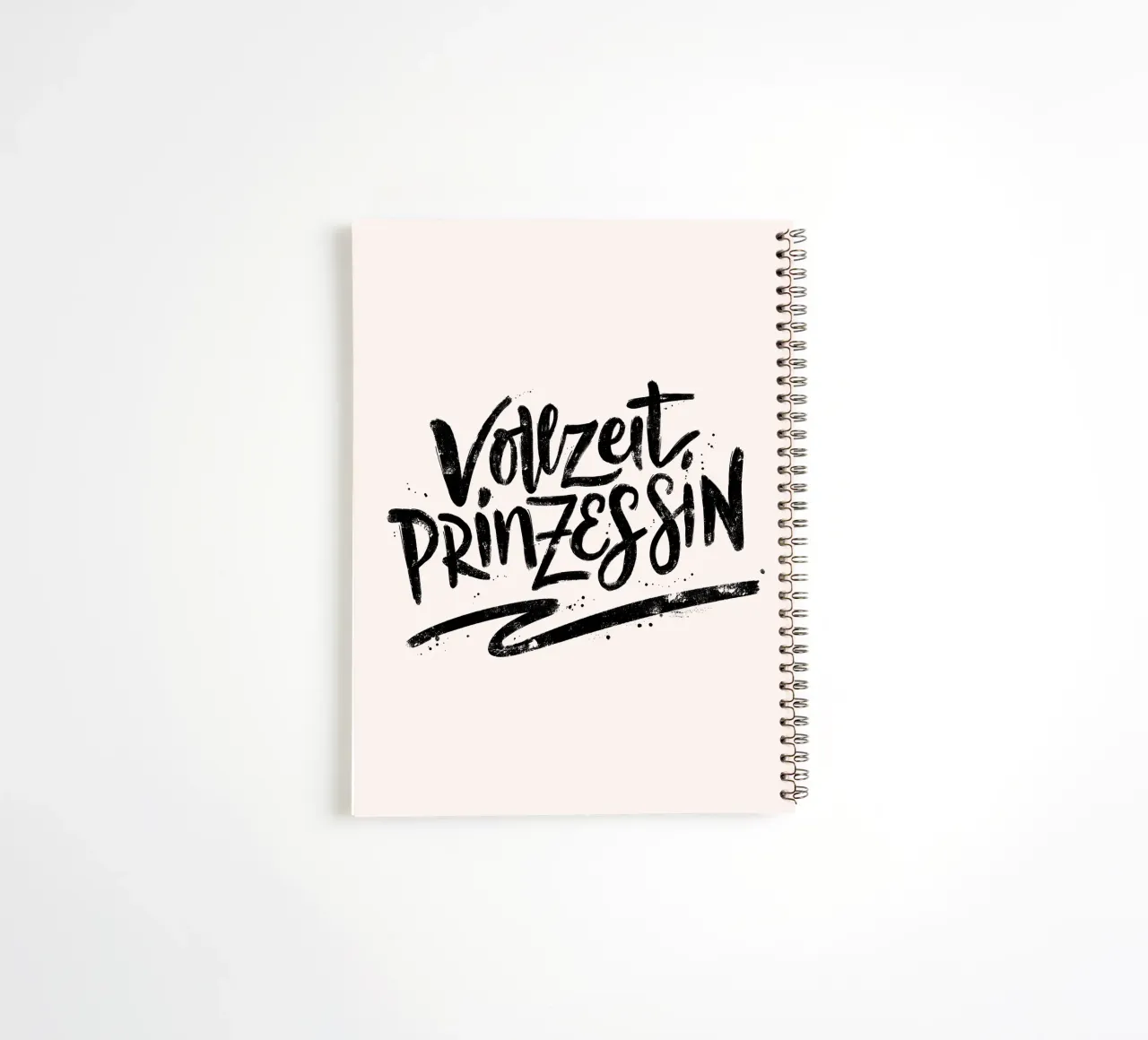 Full-time princess. Brush calligraphy spiral notebook by CalliLetters